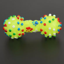Colorful Dotted Dumbbell Shaped Dog Toy