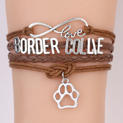Infinity Love Border Collie Bracelet