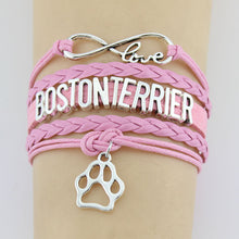 Infinity Love Boston Terrier Bracelet