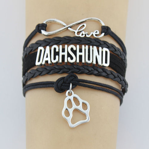 Infinity Love Dachshund Dog Bracelet