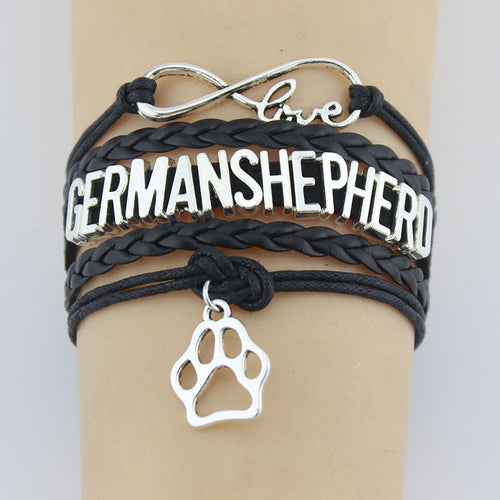 Infinity Love German Shepherd Bracelet