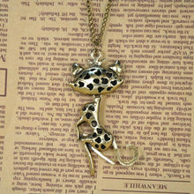Sexy Cat Girl Crystal Pendant Necklace