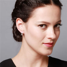 Cat White/Rose Gold Plated Earrings