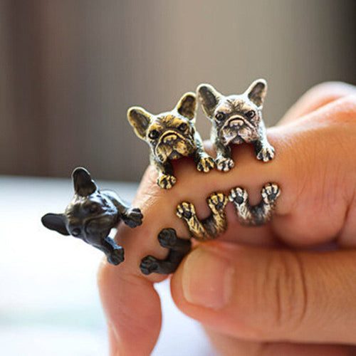 French Bulldog Puppy Dog Wrap Ring