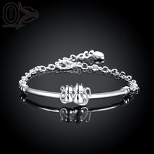 925 Silver Plated Cat Bracelet