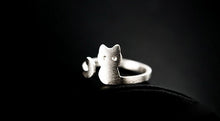 925 Sterling Silver Cat Ring