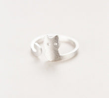 925 Sterling Silver Cat Ring