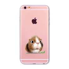 Soft Slim TPU Transparent Cute Animal - Cat / Hamster / Panda / Rabbit Phone Case Cover for iphone 6 6S 4.7"
