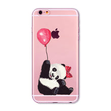 Soft Slim TPU Transparent Cute Animal - Cat / Hamster / Panda / Rabbit Phone Case Cover for iphone 6 6S 4.7"