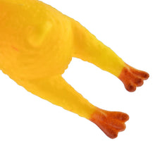 Yellow Shrilling Rubber Chicken Dog Toy