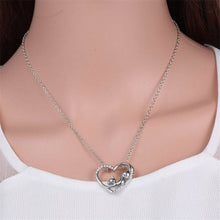 Silver Cat In My Heart Pendant Necklace