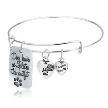 "Dog Hair Completes the Outfit" Heart Bracelet