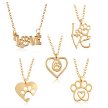 I Love Kitty Paw Necklace