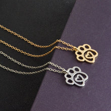 I Love Kitty Paw Necklace