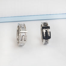 "If tears could build a stairway, I would walk right up to Heaven" Belt Buckle Dog Paw Prints Ring