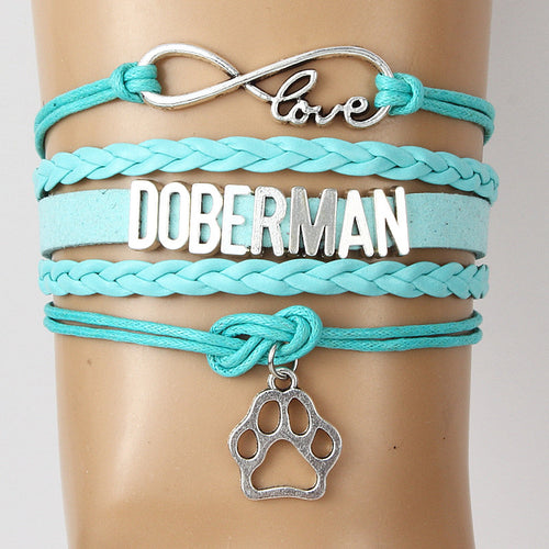 Infinity Love DOBERMAN Bracelet