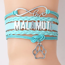 Infinity Love Malamute Dog Bracelet