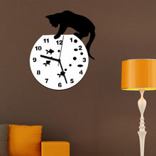 Naughty Cat in Fishbowl Wall Clock