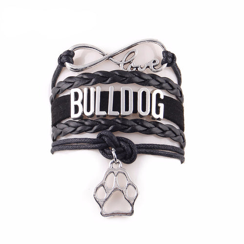 Infinity Love Bulldog Bracelet