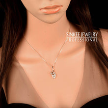 Rose Gold Plated Cubic Zircon Cat Pendant