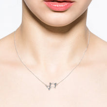 Platinum Plated Pendant Cat Necklace