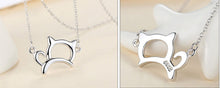 Platinum Plated Pendant Cat Necklace