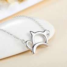 Platinum Plated Pendant Cat Necklace