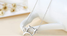 Platinum Plated Pendant Cat Necklace
