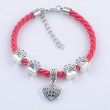 Hand-Woven Dog Paw Rope Chain Bracelets