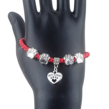 Hand-Woven Dog Paw Rope Chain Bracelets