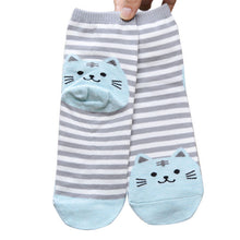 Cartoon Cat Striped Socks (1 Pair)