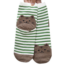 Cartoon Cat Striped Socks (1 Pair)