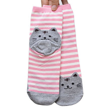 Cartoon Cat Striped Socks (1 Pair)