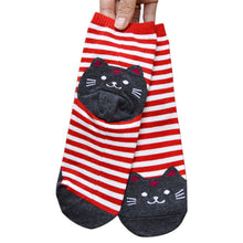 Cartoon Cat Striped Socks (1 Pair)