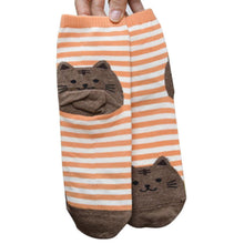 Cartoon Cat Striped Socks (1 Pair)
