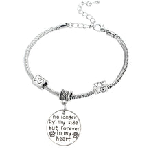 No Longer By My Side But Forever In My Heart Cat Dog Pet Paw Footprint Bracelet