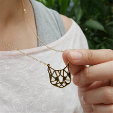 Origami Cat Face Pendant Necklace