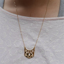 Origami Cat Face Pendant Necklace