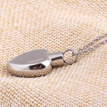 Cute Cat Footprint Heart Perfume Bottle Pendant Necklace
