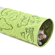 Green Cat Play Tunnel