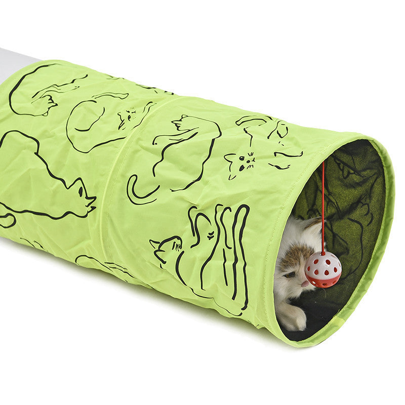 Green Cat Play Tunnel