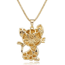 Pretty Cat Crystal Pendants Necklace