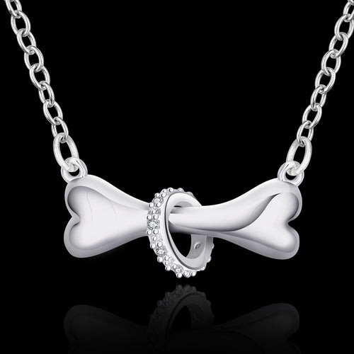 Silver Plated Dog Bone Necklace