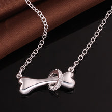 Silver Plated Dog Bone Necklace