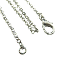 Silver Plated Alloy Cat Pendant  18" Necklace