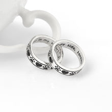 "Always by my side,Forever in my heart" Dog Pawprint Ring
