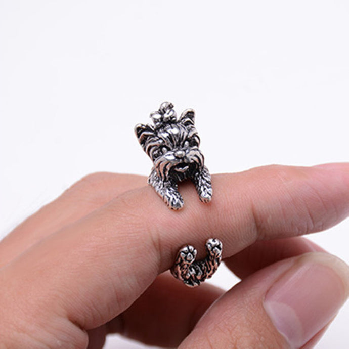 Yorky Terrier Puppy Dog Wrap Ring