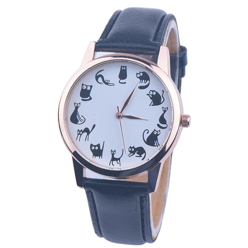 Black Cat Quartz Wrist Watch