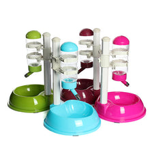 Pet Plastic Dog Cat Dish Bowl Bottle Water Drinker Food Feeder