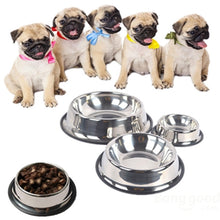 Stainless Steel Pet Dog Cat Puppy Food Water Single Bowl Feeding Dish Travel